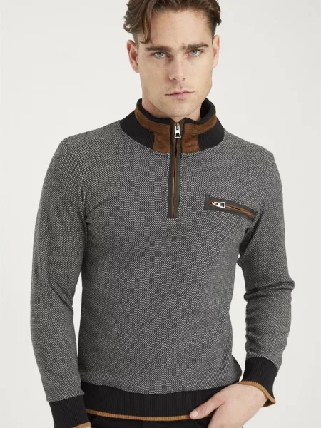 Суичър с цип Dewberry сиво