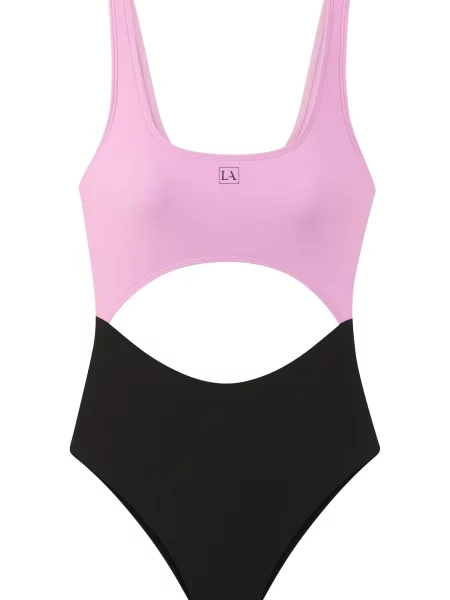 LASCANA ACTIVE Costum de baie sport mov deschis negru