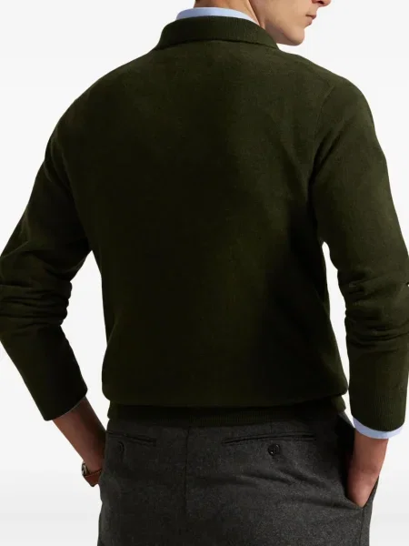 Μικρός κασκέτο Polo Ralph Lauren με χαμηλή μέση υφαίνω διαγωνίως πράσινο