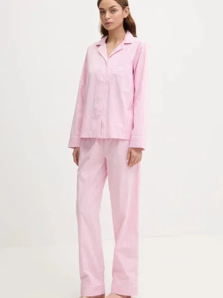 Pyžamo Lauren Ralph Lauren růžová