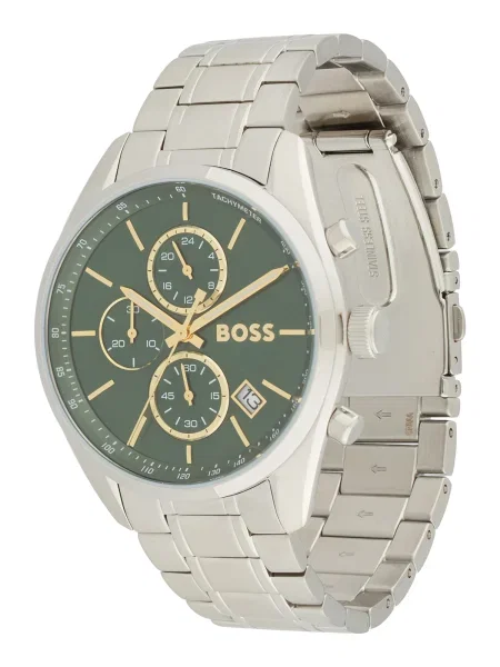 BOSS Ceas analogic Grand Prix / închis / argintiu verde