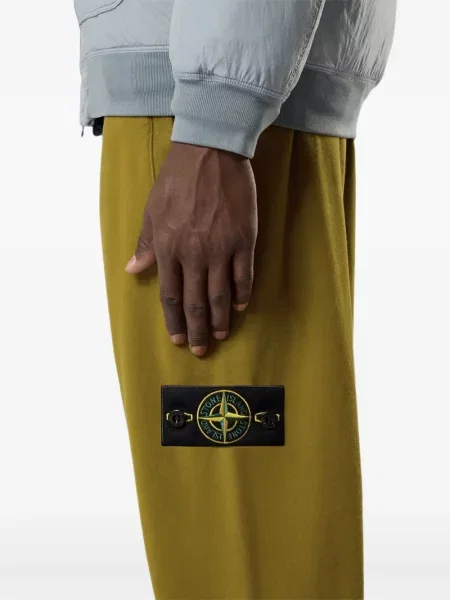 Флийс панталони jogger Stone Island камъни зелено