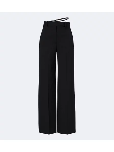Cu centură pantaloni Tom Ford de lână negru