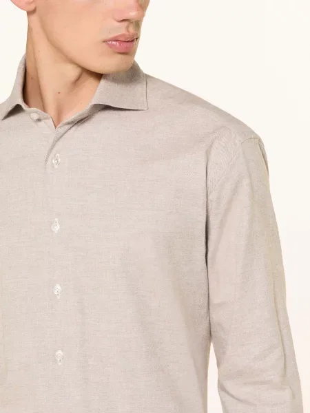 Artigiano Flanelová Košile Classic Fit béžová