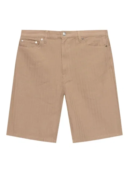 Prugaste kratke hlače Samsoe Samsoe smeđa