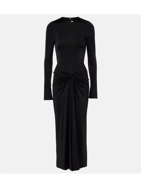 Rochie midi Victoria Beckham până la genunchi de costum negru