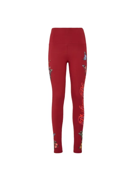 Spodnie Philipp Plein do biegania brązowe