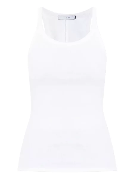 Top Iro cu nervuri alb