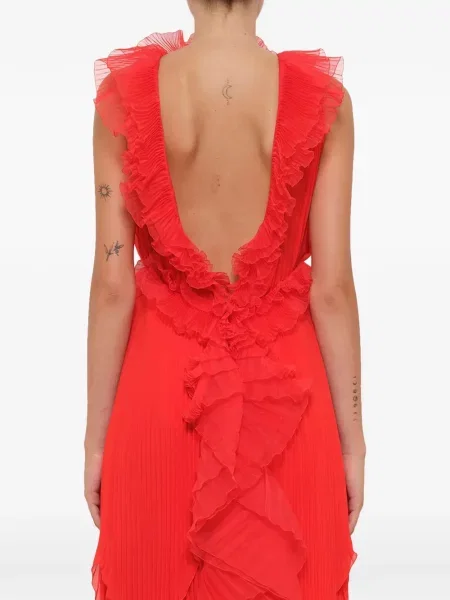 Rochie Givenchy cu volane roșu