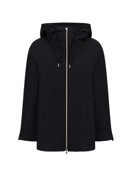 Parka Herno z kapturem ze sznurkiem czarna
