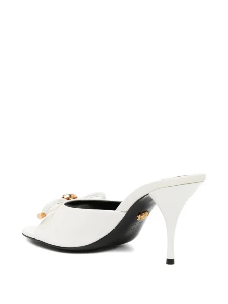 Sandale Versace cu model floral alb