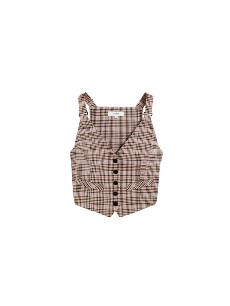 Scalpers Vestă maro / roz negru