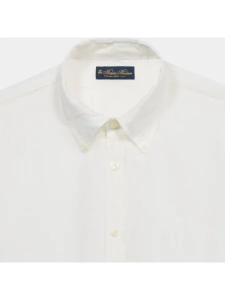 Lniana koszula Brooks Brothers biała