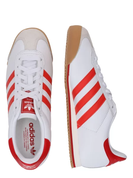 ADIDAS ORIGINALS Nízke tenisky K svetlosivá / červená biela