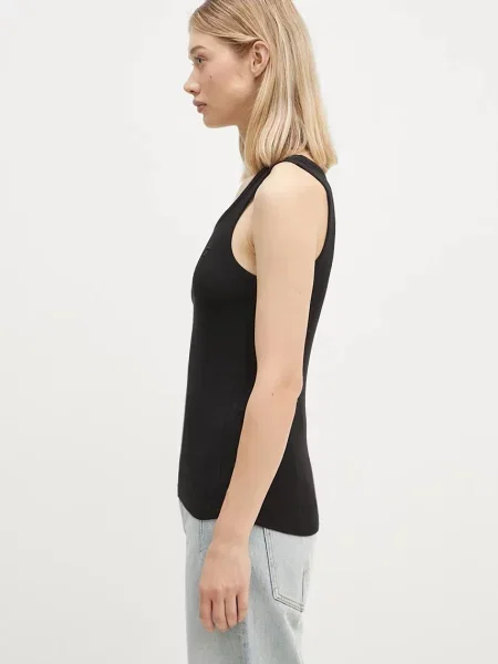 Топ Coperni Rib Logo Tank Top чорний