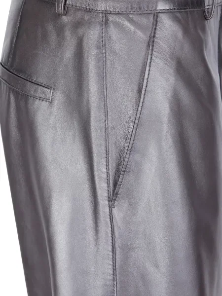 Pantaloni P.a.r.o.s.h. din piele maro