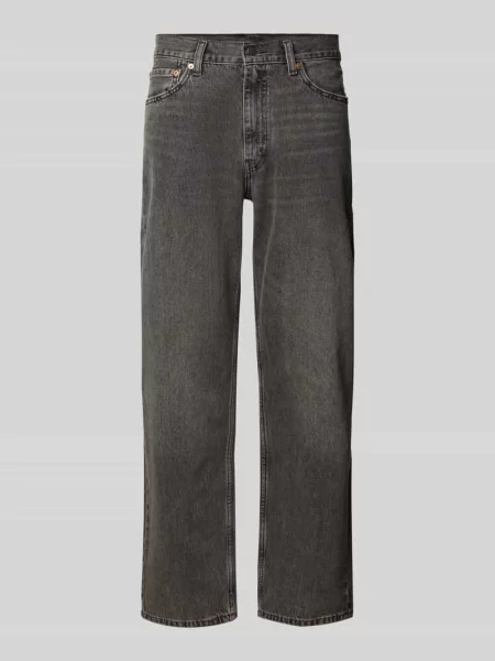 Jeansy o kroju relaxed fit z czystej bawełny Levi's czarne