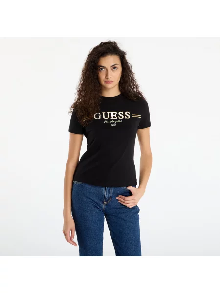 Тениска GUESS Bibia Ss T-Shirt Black XS черно