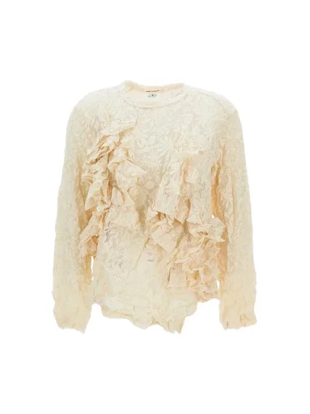 Dzianinowy sweter Comme Des Garcons beżowy