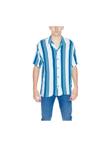 Koszula Jack & Jones w paski casual niebieska