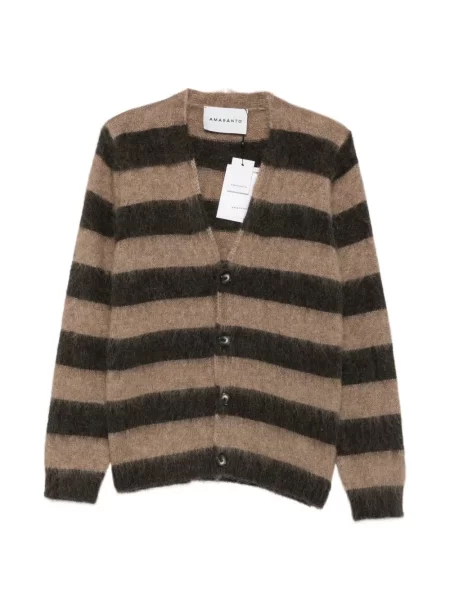 Cardigan Amaranto cu dungi tricotate