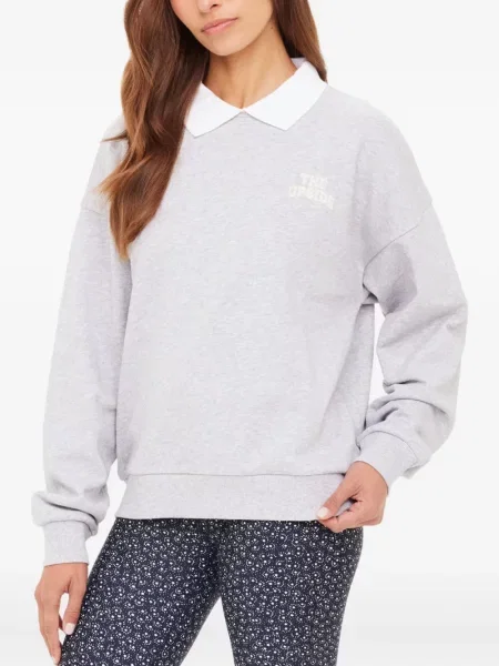 Pulover The Upside cu decolteu rotund gri