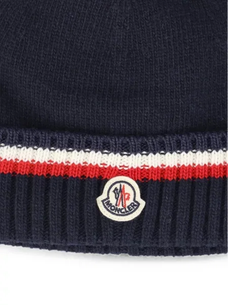 Czapka dziecięca Moncler Enfant niebieska