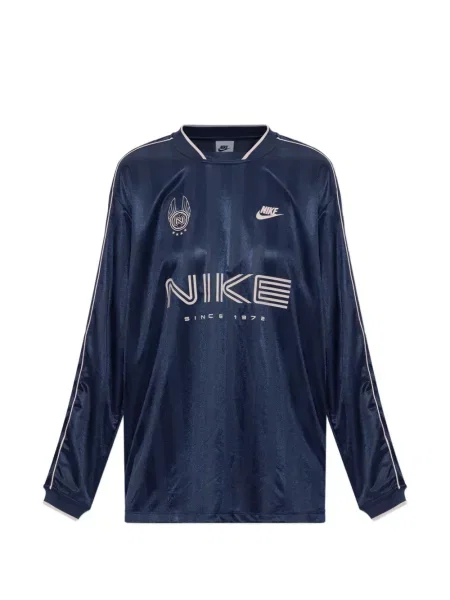 Tricou Nike cu dungi cu imagine albastru