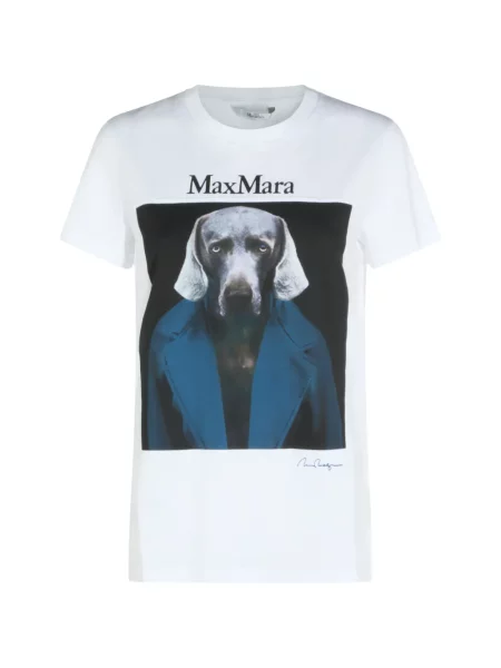 Póló Max Mara nyomtatás fehér