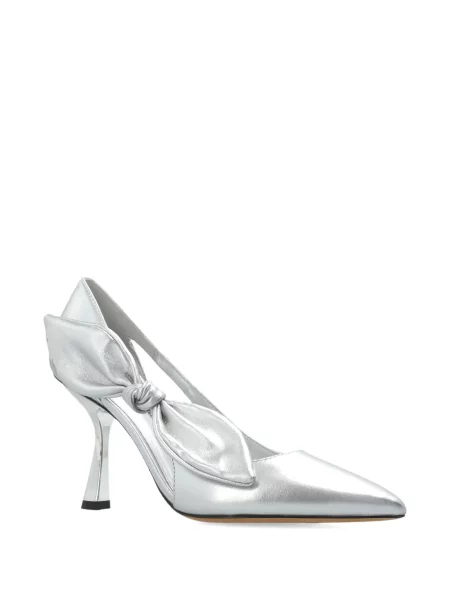 Pantofi cu toc Kate Spade cu funde argintiu