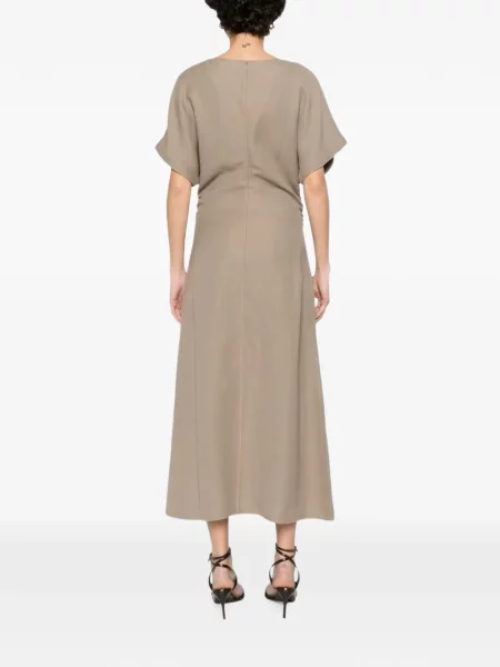 Rochie midi Brunello Cucinelli cu decolteu în V