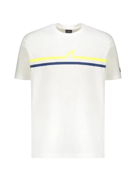 Scurt tricou Paul & Shark cu dungi alb