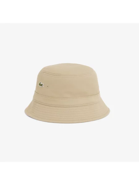 Lacoste Podszywany Kapelusz Typu Bucket Z Diagonalu beżowy