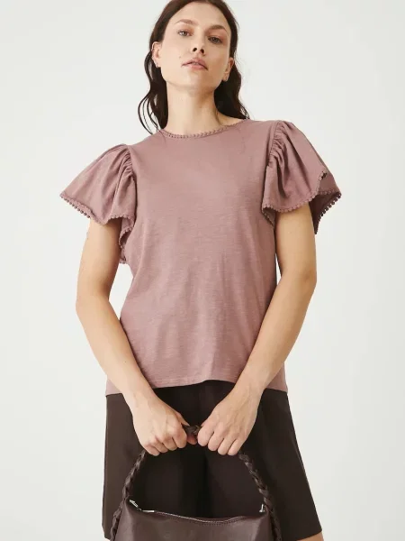 Тениска Medicine дамска с гол гръб бежово