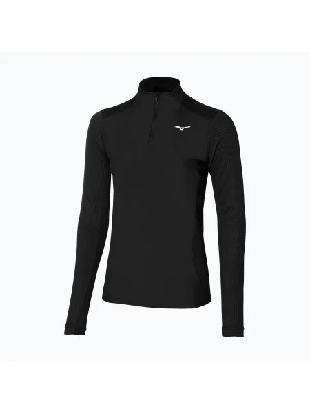 Дамска тениска за бягане с дълъг ръкав Mizuno Hybrid black черно
