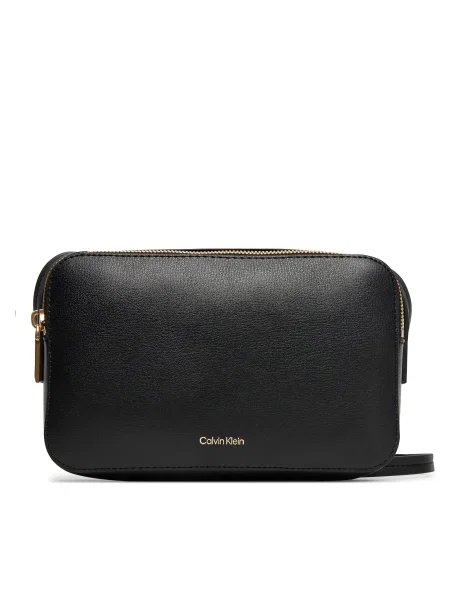 Calvin Klein Geantă Foil Logo Elongated Camera Bag negru