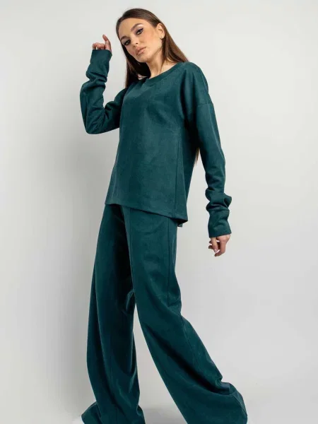 Штани палаццо RiMari смарагдовий віскоза/поліестер