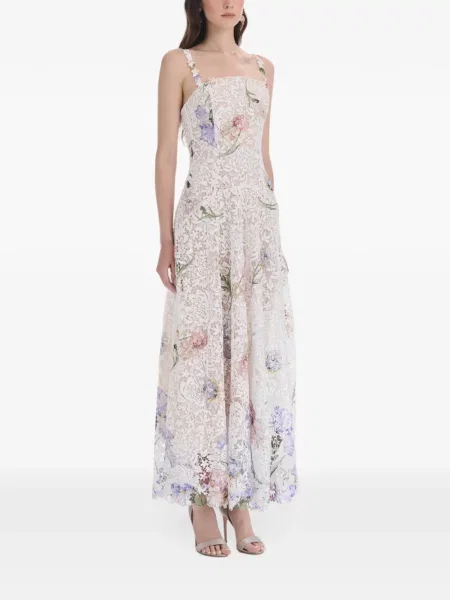 Rochie maxi Oscar De La Renta din dantelă alb