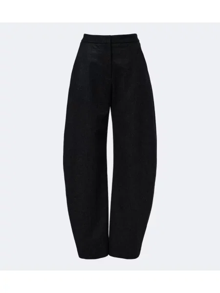 Pantaloni Alaïa de lână gri