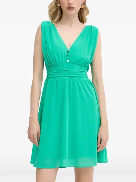 Rochie mini Morgan cu decolteu în V verde