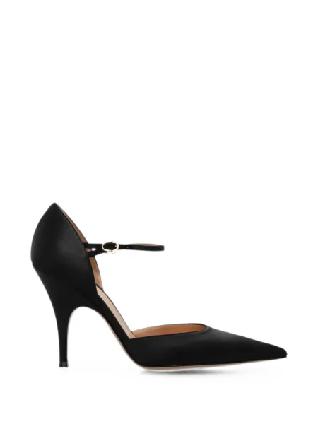 Pantofi cu toc Gianvito Rossi din satin negru