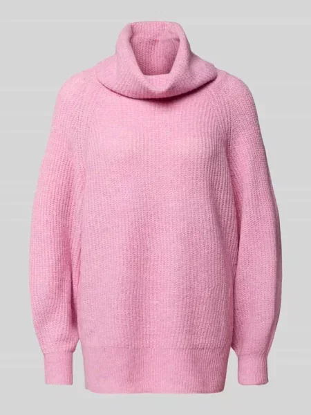 Sweter z wywijanym kołnierzem o luźnym kroju z raglanowymi rękawami model ‘WHITNEY’ Only