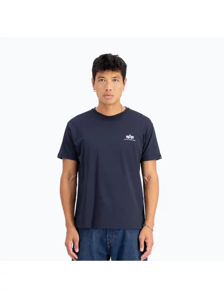 Tričko Alpha Industries Basic Small Logo rep.blue bílé
