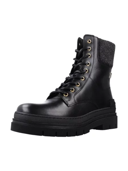 Botki Tommy Hilfiger skórzane czarne