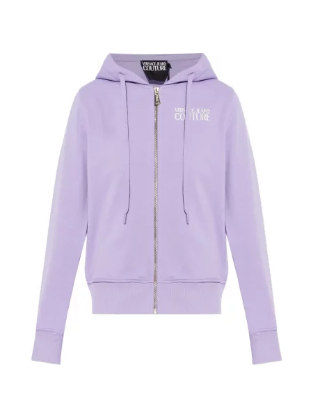Mikina na zip Versace Jeans Couture fialová