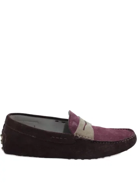 Pantofi loafer Tod's din piele de căprioară violet