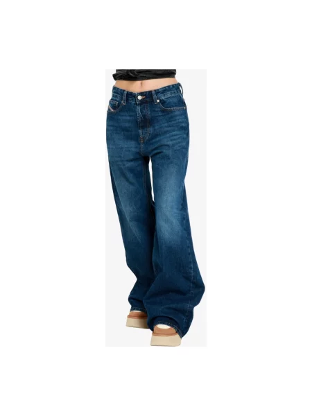 Diesel Jeansy Kobieta Indygo Blue Jeansy w Klasycznym Stylu niebieski
