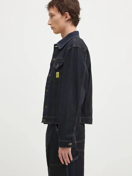 Icecream farmerdzseki Oil Stained Trucker Jacket kék