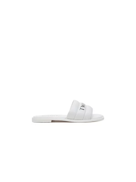 Pantofle Twinset bílé