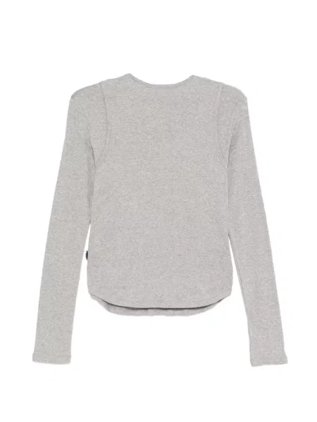 Tricou Juun.j cu guler henley gri